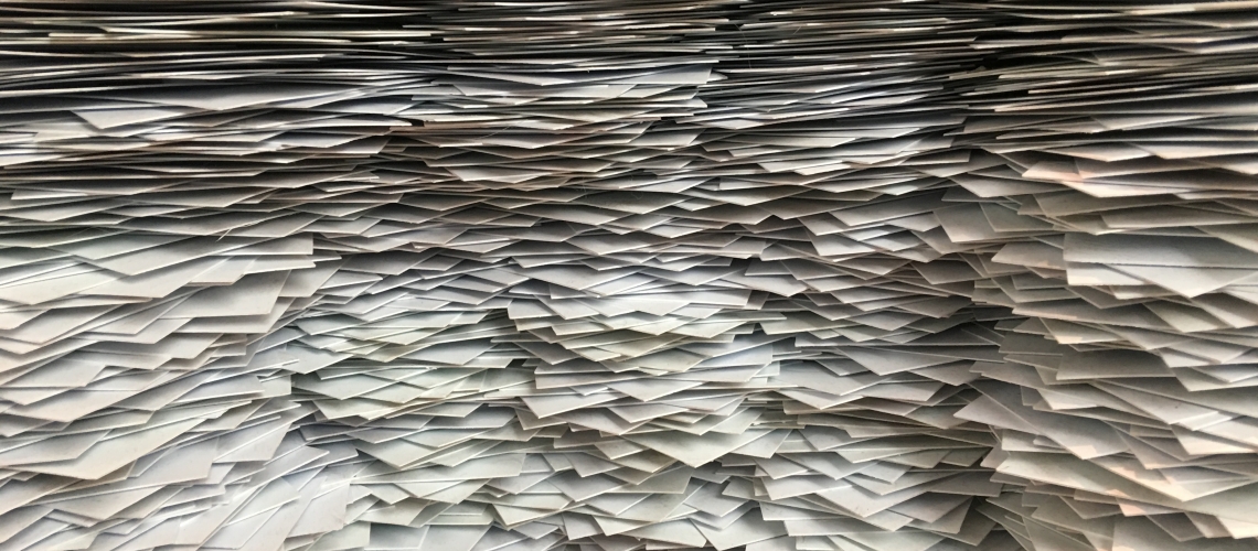 Paper sheets piles